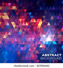 Abstract colorful geometric triangles background. Vector origami illustration for design
