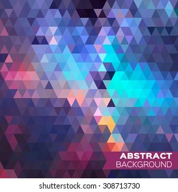 Abstract colorful geometric triangles background. Vector origami illustration for design