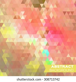 Abstract colorful geometric triangles background. Vector origami illustration for design