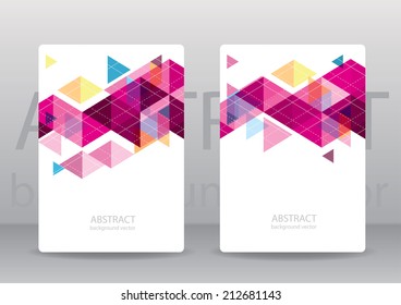 Abstract colorful geometric triangular backgrounds. vector modern flyer.