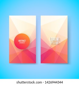Abstract colorful geometric triangular vertical modern card template, vector, illustration, eps file