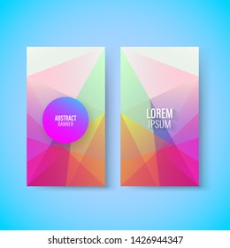Abstract colorful geometric triangular vertical modern card template, vector, illustration, eps file
