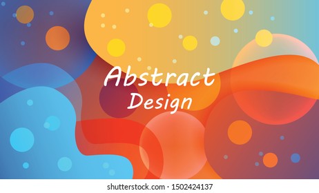 Abstract colorful geometric vector background. Liquid gradient shape with halftone and light effects. Design with bright colors. Vector that can be used to design websites, brochures, wallpapers.