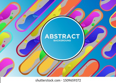 Abstract colorful geometric vector background. Fluid gradient shapes Bright colors. Kids children nursery design