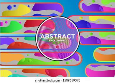 Abstract colorful geometric vector background. Fluid gradient shapes   Bright colors. Kids children nursery design