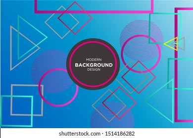 Abstract colorful geometric vector background. Fluid gradient shapes with halftone and bokeh effects. Bright colors. Kids children nursery design