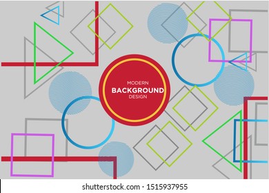 Abstract colorful geometric vector background. Gradient shape with halftone and bokeh effects. Bright colour. Children's design