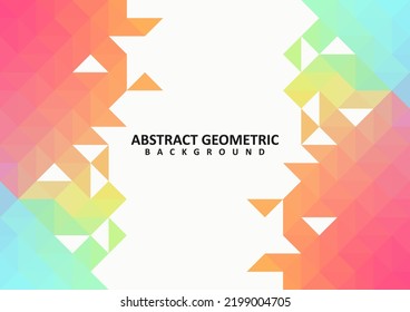 Abstract colorful geometric vector background. Colorful rainbow polygon background