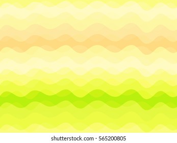 Abstract colorful geometric vector background with curves. Wavy stripes. Can be used in cover design, banner design, website backdrop. Vector geometric illustration with pink and light green waves. 