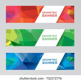 Abstract Colorful Geometric Vector Banner