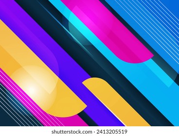 Abstract colorful geometric vector gradient background