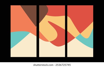 Abstract Colorful Geometric Vector Illustration for Wallpaper, Background, Book Cover, Social Media Story, and Page Layout Design.