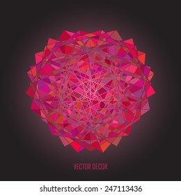 abstract colorful geometric vector stained glass 