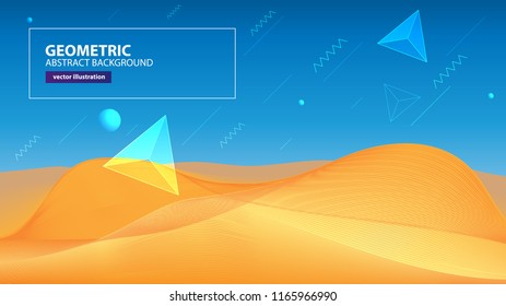 Abstract colorful geometric wave background. Vector illustration