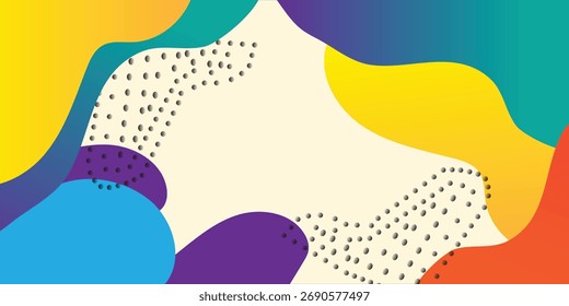 Abstrato colorido padrão de onda geométrica com pontilhado banner modelo fundo Terno para capa, cartaz, banner, brochura, cabeçalho, site