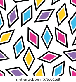 Abstract colorful geometrical in 1990s style
