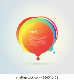 Abstract colorful geometrical circles design text bubble  Eps 10 vector illustration 