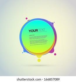 Abstract colorful geometrical circles design bubble with your text  Eps 10 vector illustration 