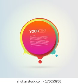 Abstract colorful geometrical circles design bubble with your text  Eps 10 vector illustration 