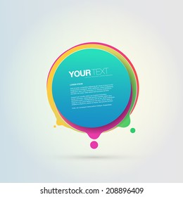 Abstract colorful geometrical circles design bubble with your text  Eps 10 stock vector illustration 