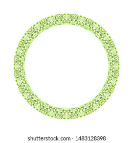 Abstract colorful geometrical floral circle - circular vector design element