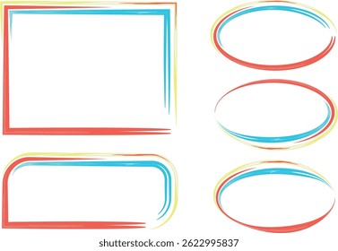 abstract colorful geometrical frames shapes set vector