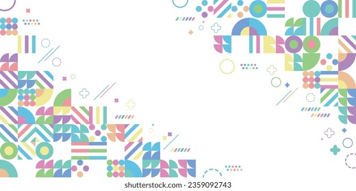 Abstract Colorful Geometrical Shapes Background 