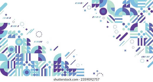 Abstract Colorful Geometrical Shapes Background 