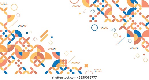 Abstract Colorful Geometrical Shapes Background 