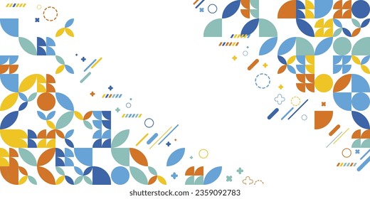 Abstract Colorful Geometrical Shapes Background 