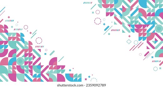 Abstract Colorful Geometrical Shapes Background 