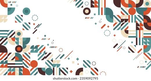 Abstract Colorful Geometrical Shapes Background 