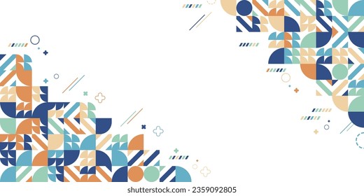 Abstract Colorful Geometrical Shapes Background 