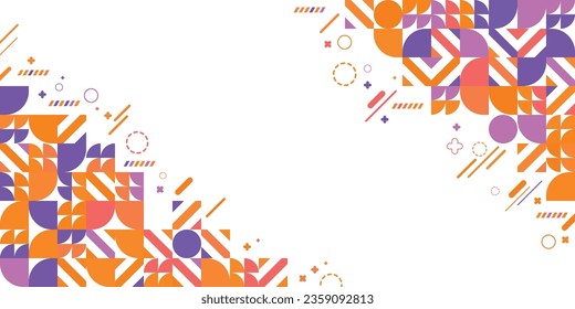 Abstract Colorful Geometrical Shapes Background 