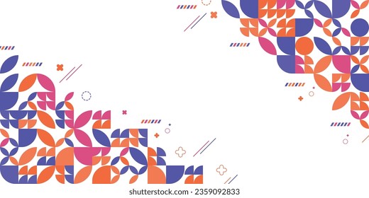Abstract Colorful Geometrical Shapes Background 