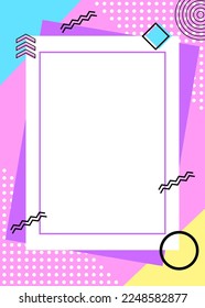 abstract colorful geometry background with Memphis design element. modern wallpaper for presentation.
