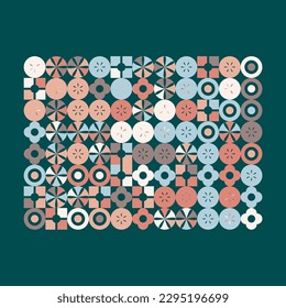 Abstract colorful geometry shapes, Basic and complex geometry block. Funky geometric form design simple pattern, Vector illustration