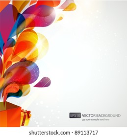 Abstract colorful gifts. Vector background.