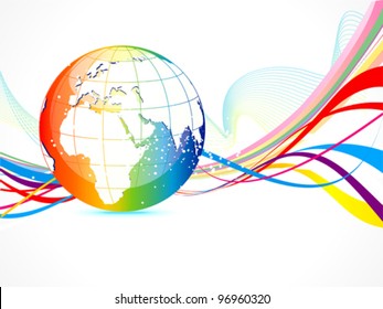 abstract colorful globe background vector illustration