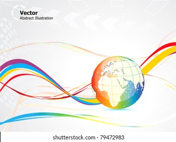 abstract colorful globe design vector illustration