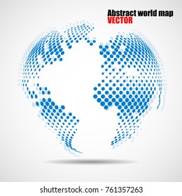 Abstract colorful globe earth of dots. Vector illustration. Eps10