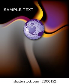 Abstract, colorful globe vector background