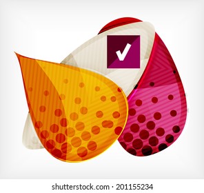 Abstract colorful glossy blank round shapes, banners