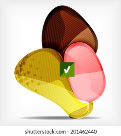 Abstract colorful glossy blank round shapes, banners