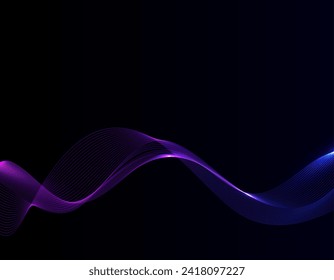 Abstract colorful glossy furure wave background vector