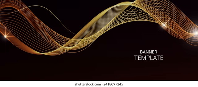 Abstract colorful glossy furure wave background vector