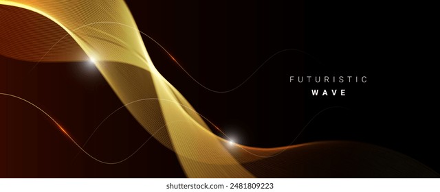 Abstract colorful glossy furure wave background vector