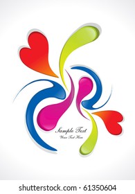 abstract colorful glossy heart  vector illustration
