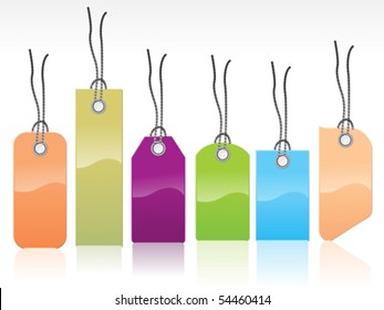abstract colorful glossy tags vector illustration