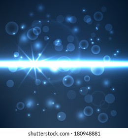 Abstract Colorful Glow Background with Line and particles. Vector